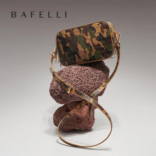 Genuine Leather Camouflage Camera Bag