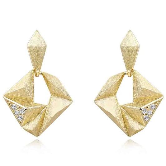 Vintage 925 Sterling Silver Moissanite Drop Earrings