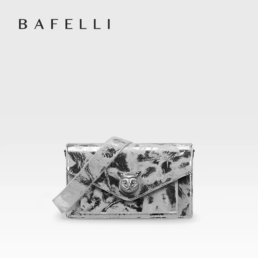 Women’s Leather Flap Crossbody Bag – Elegant Trendy Handbag