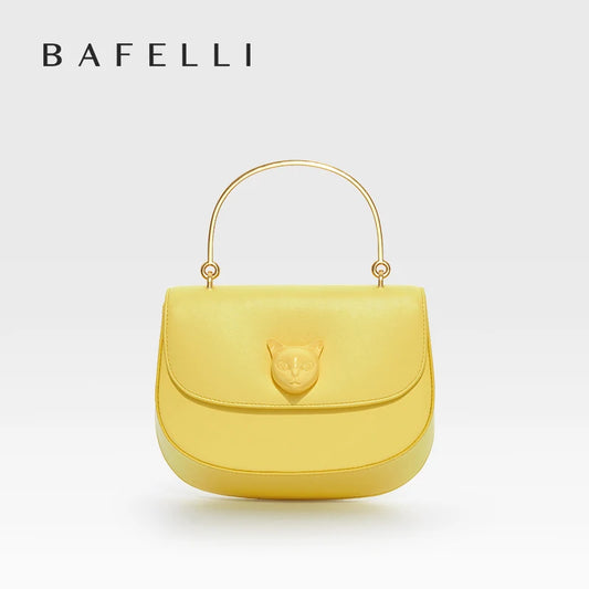 BAFELLI Women’s Leather Cat Evening Handbag