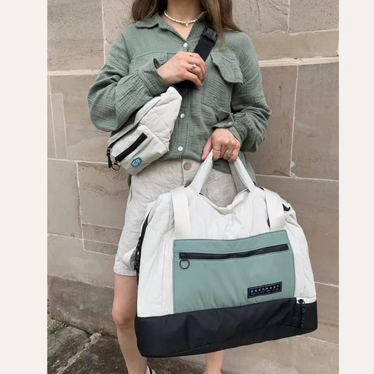 BAGSMART 34L Large Duffle Bag with Shoe Compartment